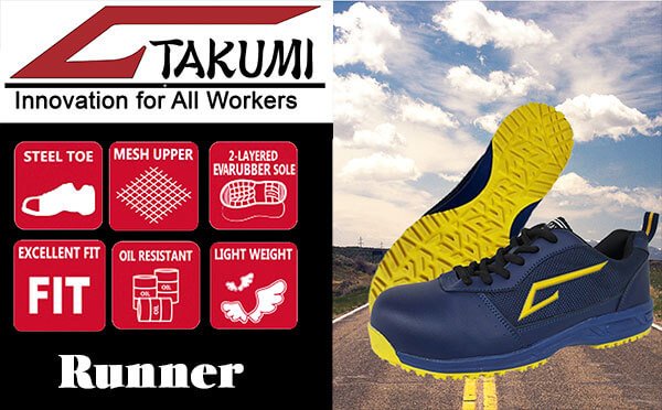 Takumi nhập công hàng mới, giày bảo hộ Runner chính thức có mặt tại Việt Nam